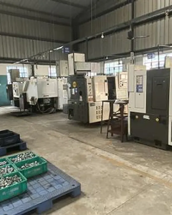 CNC cell laid out for high-volume runs